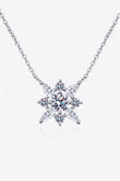 Moissanite Rhodium-Plated Necklace