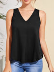 V-Neck Curved Hem Tank