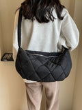 Quilted Polyester Crossbody Bag