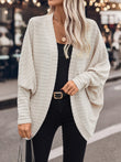 Open Front Batwing Sleeve Cardigan