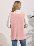 Slit V-Neck Sweater Vest