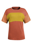 Striped Round Neck Short Sleeve T-Shirt