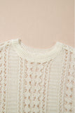 Hollow Out Drop Shoulder Sweater