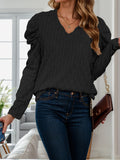 V-Neck Puff Sleeve Top