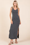 Mittoshop Striped Scoop Neck Sleeveless Maxi Dress