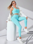 Scoop Neck Wide Strap Top and Pants Active Set