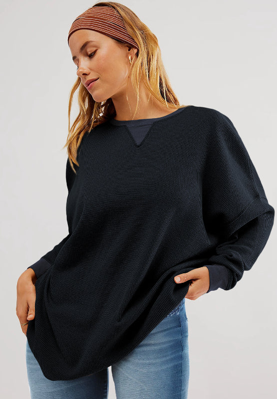 Round Neck Long Sleeve Sweatshirt