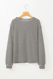 Striped Round Neck Long Sleeve Top