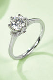 1 Carat Moissanite 925 Sterling Silver Ring