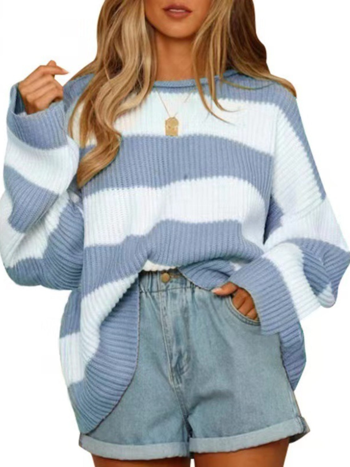 Round Neck Long Sleeve Sweater