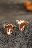 Bull Head Alloy Stud Earrings