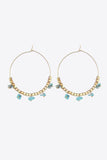 Turquoise Stainless Steel Hoop Earrings