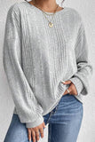 Crossover Backless Long Sleeve Knit Top