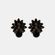 Flower Shape Glass Stone Stud Earrings