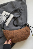 PU Leather Strap Suede Shoulder Bag