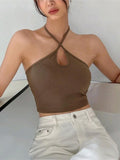 Crisscross Halter Neck Cami