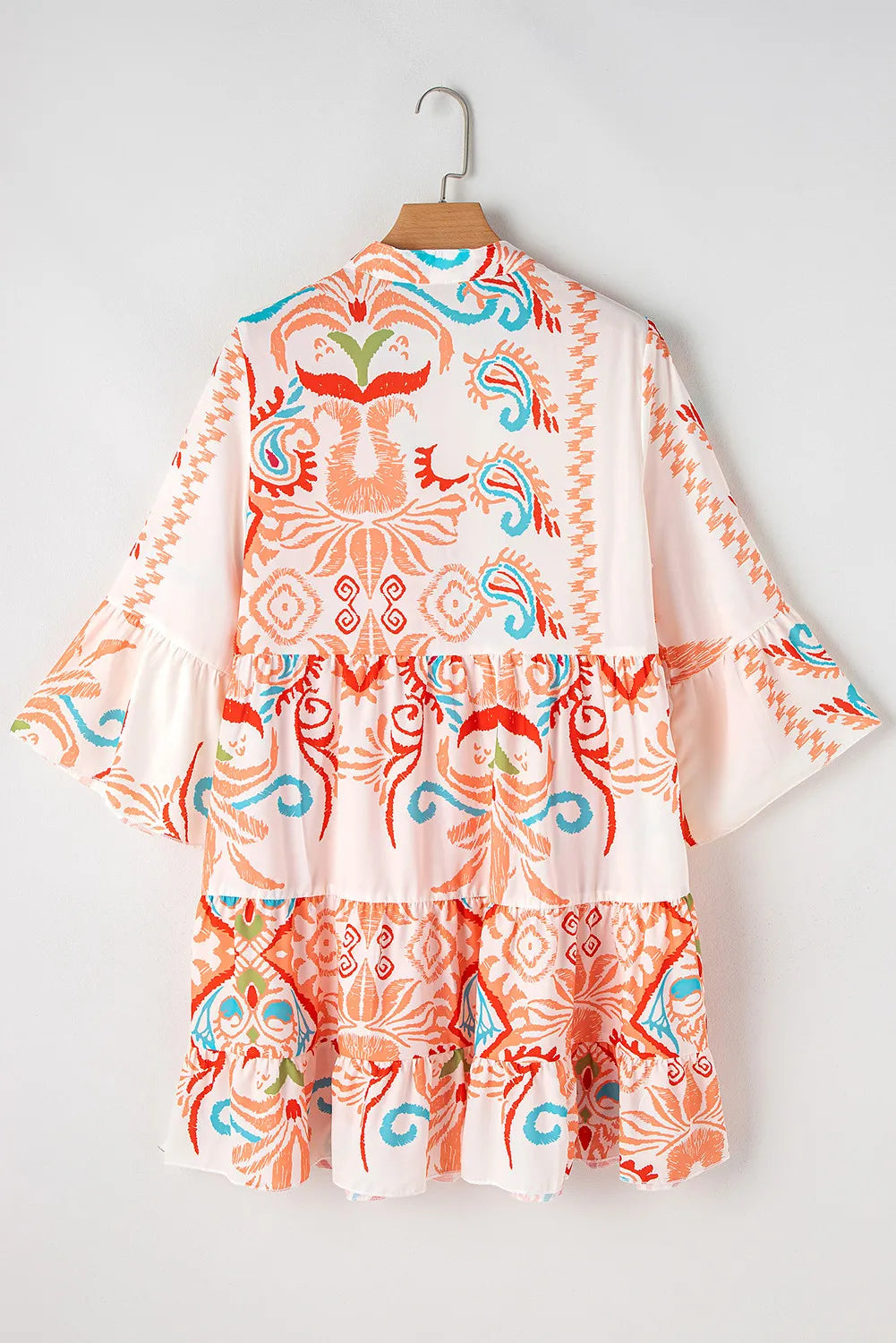 Printed Button Up Mini Dress