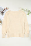 V-Neck Dropped Shoulder Sweater