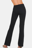 Zenana Full Size High Waist Wide Waistband Bootcut Active Pants