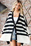 First Love Textured Striped Button Down Cardigan