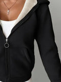 Full Size Zip Up Long Sleeve Hooded Outerwear