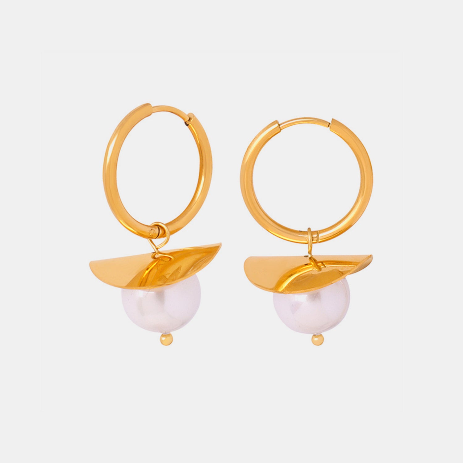 18K Gold-Plated Bead Dangle Earrings