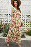 Floral Flounce Maxi Dress