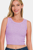 Zenana Ribbed Cropped Tank