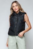 Snobbish Zip Up Quilted Hooded Vest