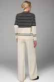 Basic Bae Striped Round Neck Long Sleeve Top and Pants Sweater Set