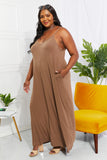 Full Size Beach Vibes Cami Maxi Dress in Mocha