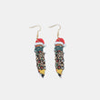 PU Leather Alloy Pencil Earrings