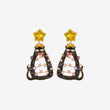 Rhinestone Alloy Cat Earrings