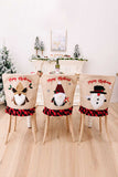 3-Pack Plaid Christmas Gnome Chair Covers