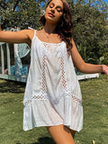 Cutout Scoop Neck Spaghetti Strap Cover Up