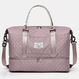 Diamond Grid Oxford Cloth Oversize Travel Bag