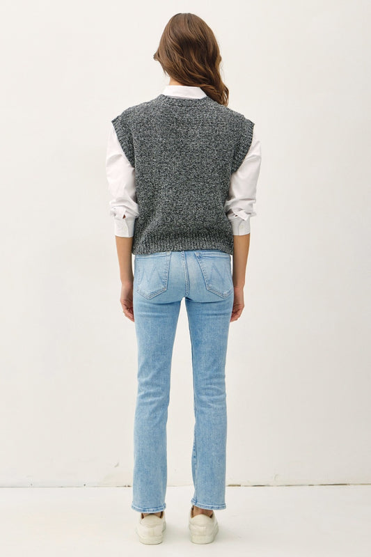 Be Cool Cable Knit V-Neck Sweater Vest