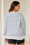 Plus Size Striped Round Neck Long Sleeve T-Shirt