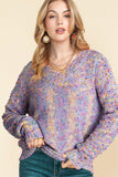 Confetti V-Neck Long Sleeve Sweater