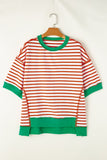 Striped Round Neck Half Sleeve T-Shirt