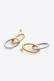 Two-Tone Double Hoop Earrings