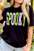 SPOOKY Round Neck Short Sleeve T-Shirt