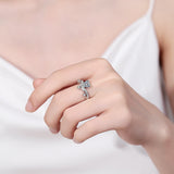 1 Carat Moissanite Zircon 925 Sterling Silver Ring