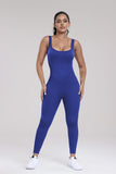 Wide Strap Sleeveless Active Jumpsuit