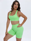 Scoop Neck Wide Strap Top and Shorts Active Set