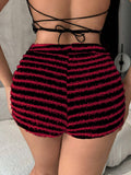 Striped High Waist Shorts