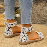 Animal Print Open Toe Sandals