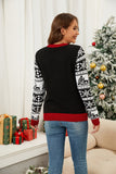 Christmas Pattern Round Neck Long Sleeve Sweater