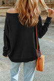 Pumpkin Round Neck Long Sleeve Knit Top