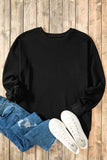 High-Low Round Neck Long Sleeve Sweatshirt